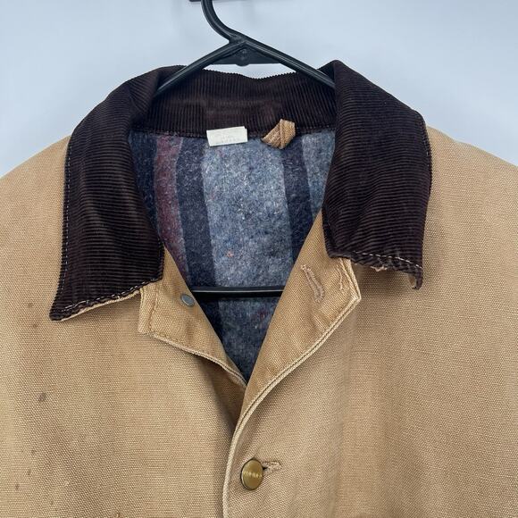 Vintage Carhartt Jacket 46L Blanket Lined Barn Chore Coat Union Made USA 6BLC - Picture 4 of 10